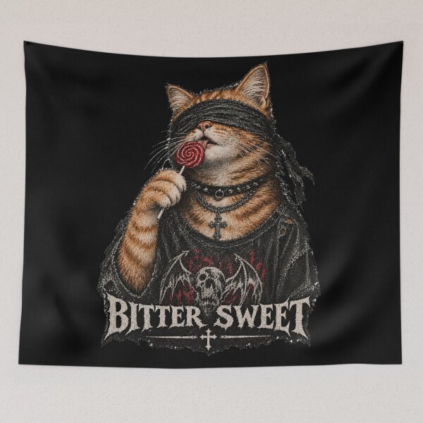 Item preview, Punk Rock Cat Lollipop Skull Wings Graphic Soft Grunge designed and sold by Yellowriversss.