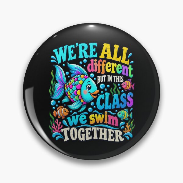Item preview, We're All Different But We Swim Together Elementary Teacher designed and sold by Duerson.