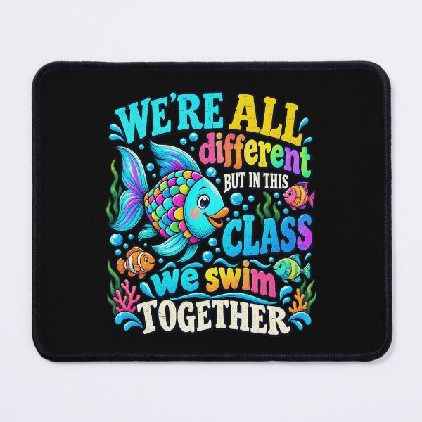 Item preview, We're All Different But We Swim Together Elementary Teacher designed and sold by Duerson.
