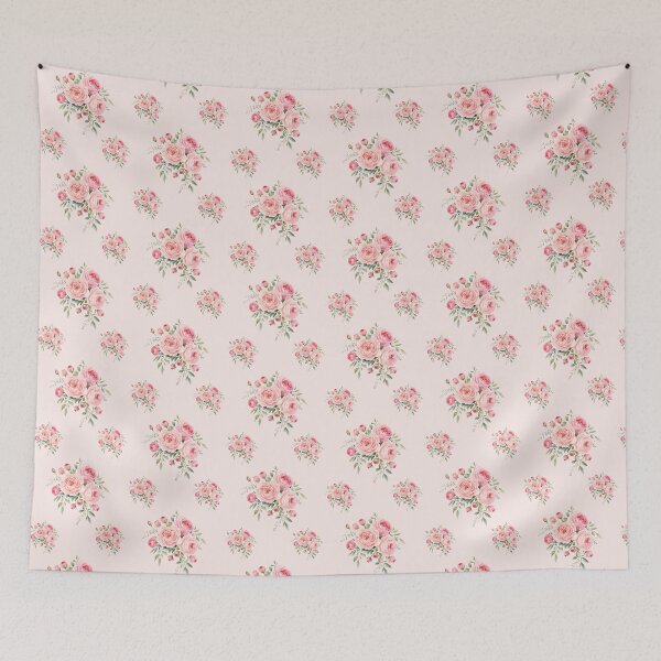 Item preview, Soft Blush Pink Watercolor Roses Vintage Floral Seamless Pattern designed and sold by SeJaa.