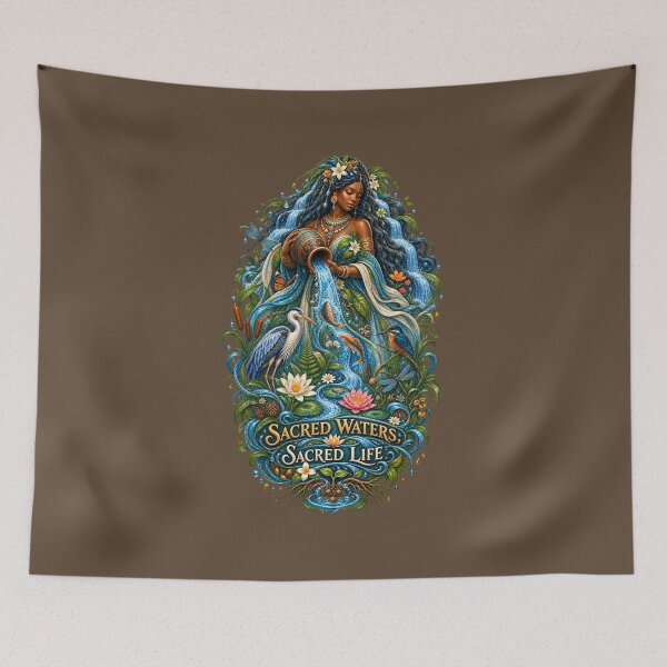 Item preview, Sacred Waters, Sacred Life | River Goddess Art | Mother Nature Illustration designed and sold by 'VARI'.