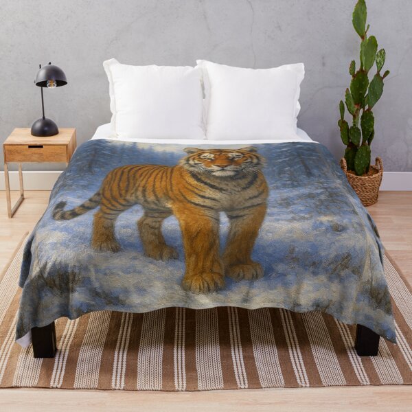 Item preview, Siberian Tiger Painting – Majestic Wild Tiger Portrait designed and sold by GalleryKauffeld.