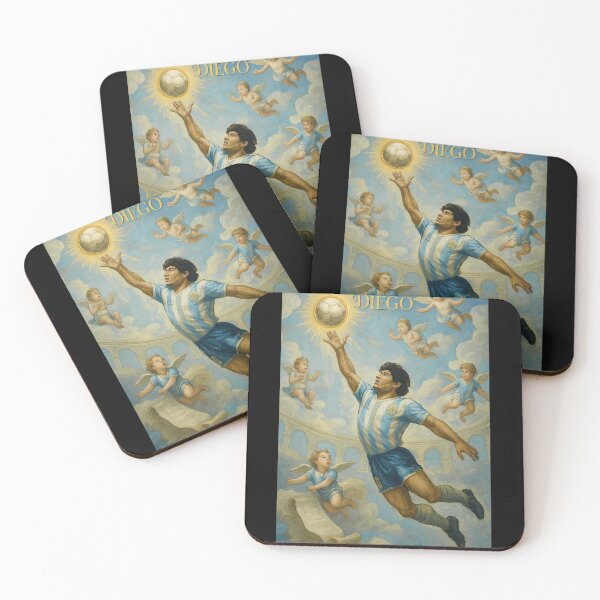 Item preview, Divine Athlete Reaching for Soccer Ball with Cherubs designed and sold by JacintKuphal.