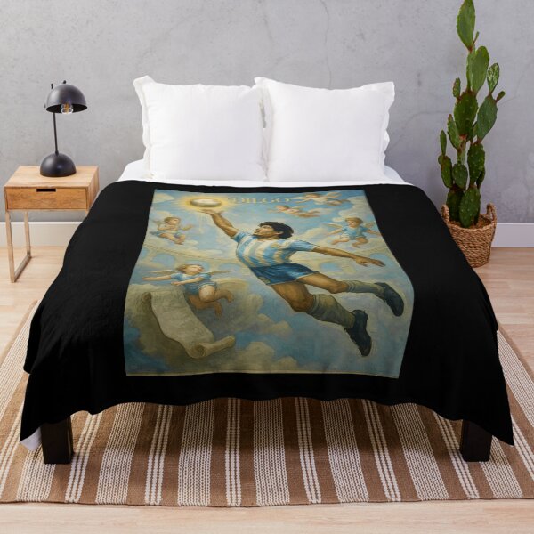 Item preview, Divine Athlete Reaching for Soccer Ball with Cherubs designed and sold by JacintKuphal.