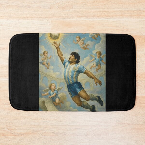 Item preview, Divine Athlete Reaching for Soccer Ball with Cherubs designed and sold by JacintKuphal.