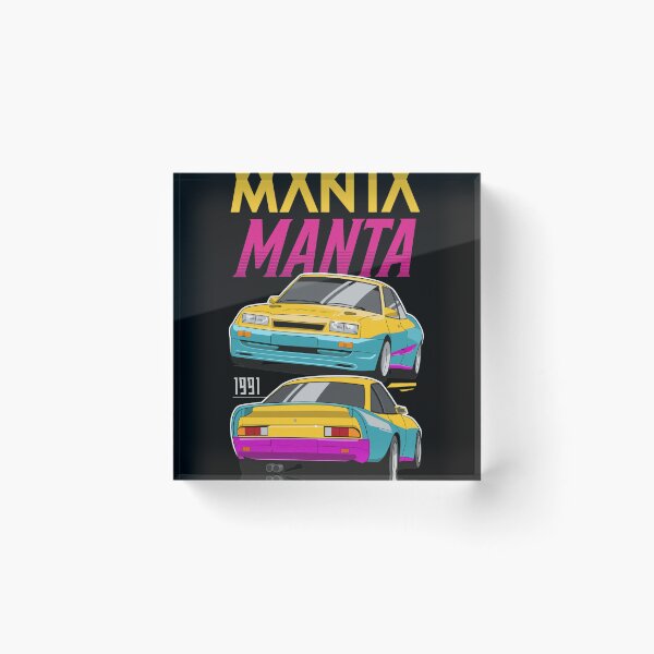 Item preview, Opel Manta 1991 Retro Car Yellow Purple Design designed and sold by JacintKuphal.