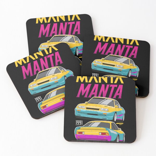 Item preview, Opel Manta 1991 Retro Car Yellow Purple Design designed and sold by JacintKuphal.