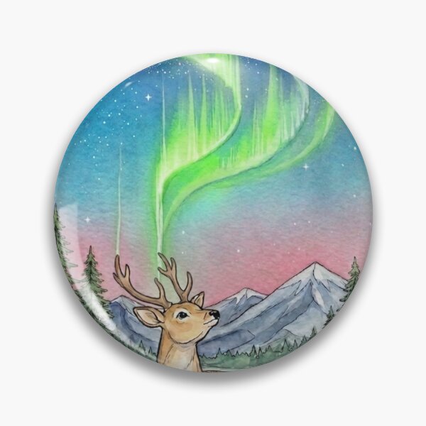Item preview, Aurora Deer Northern Lights Forest designed and sold by Dreamic.Art.