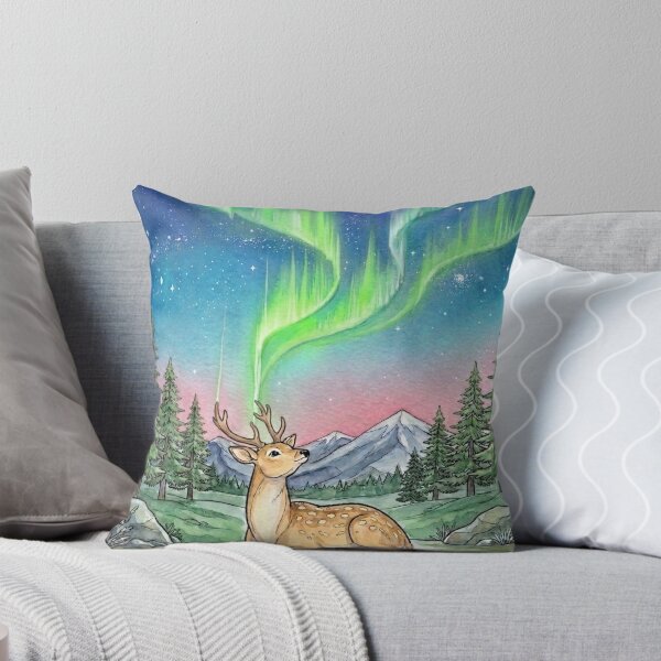 Item preview, Aurora Deer Northern Lights Forest designed and sold by Dreamic.Art.