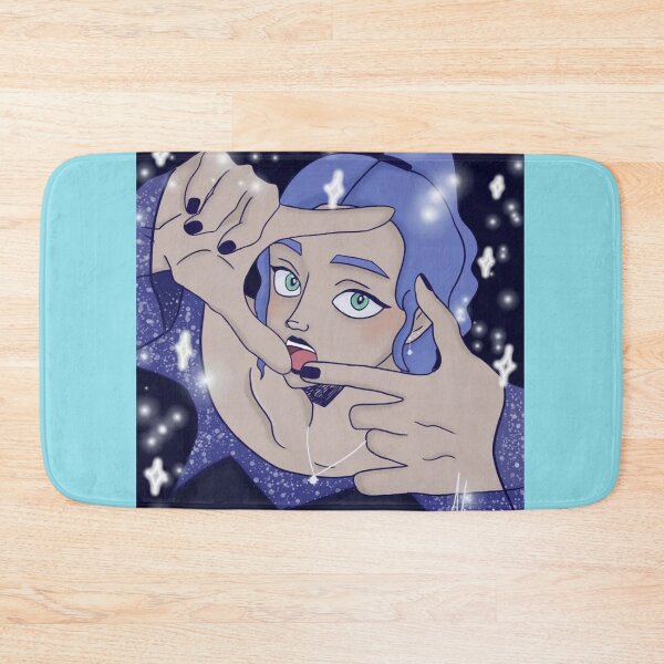Item preview, Blue Hair Girl Camera Hand Gesture Graphic designed and sold by CosmiicOddities.