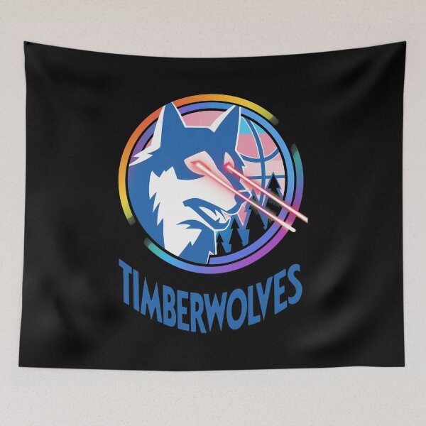 Item preview, Minnesota Timberwolves Wolf Laser Eyes Retro Vibe designed and sold by JacintKuphal.