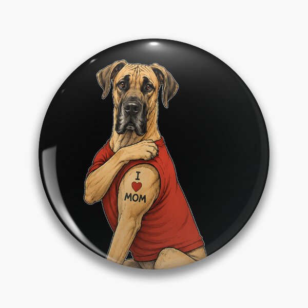 Artikelvorschau, Ich liebe Mama – Tattoo einer Deutschen Dogge entworfen und verkauft von NgumohaLanke.