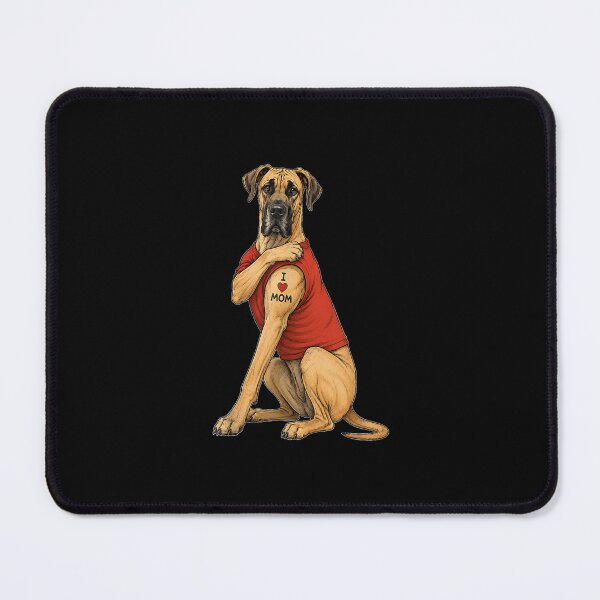 Item preview, I Love Mom Great Dane Dog Tattoo designed and sold by NgumohaLanke.