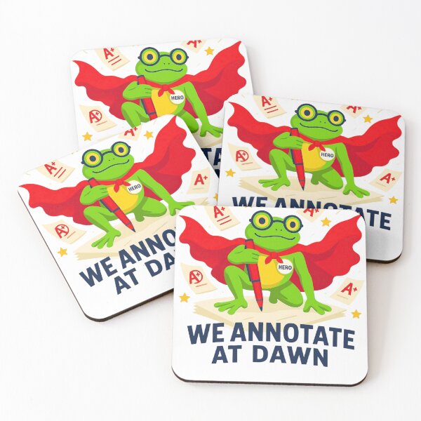 Item preview, We Annotate at Dawn Funny Frog Teacher Back to School A+ Student School designed and sold by INKPOPTOURI.