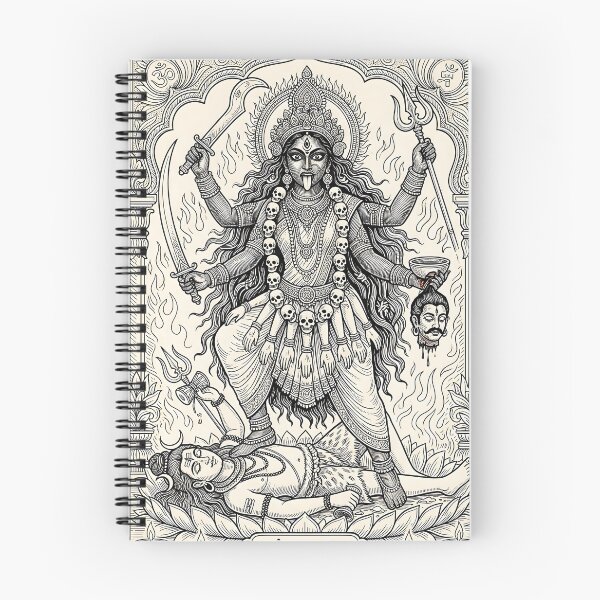 Artikelvorschau, Maa Kali – Detaillierte Strichzeichnung entworfen und verkauft von hutofdesigns.