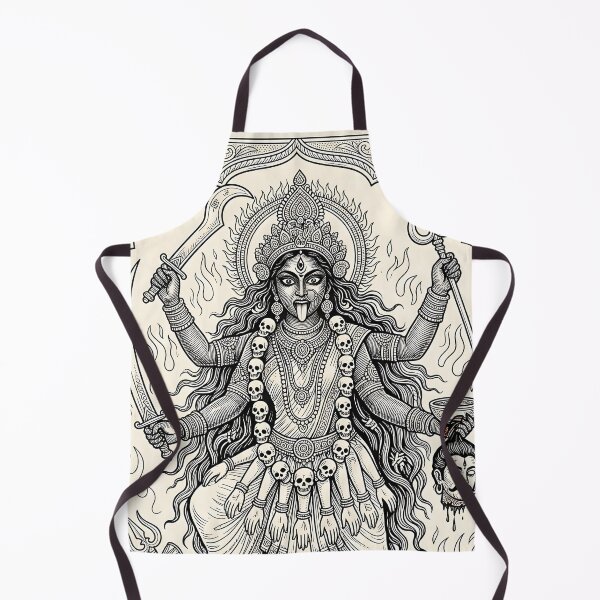 Item preview, Maa Kali Detailed Line Art designed and sold by hutofdesigns.