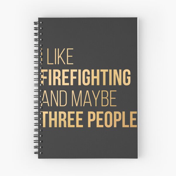 Item preview, I Like Firefighting And Maybe Three People Funny Firefighter Humor Design in Gold designed and sold by terzier.