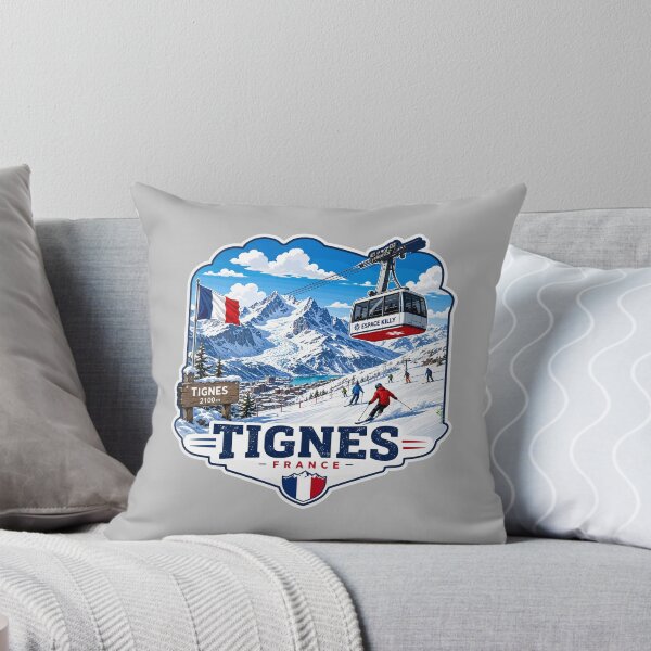 Item preview, Tignes Ski France Skiing Alps Espace Killy Sticker TShirt 03 designed and sold by OuterShellUK.