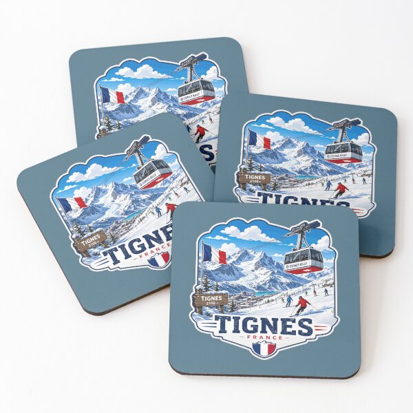 Item preview, Tignes Ski France Skiing Alps Espace Killy Sticker TShirt 03 designed and sold by OuterShellUK.