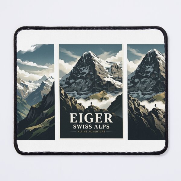 Item preview, Eiger Swiss Alps Mountain Adventure T-Shirt | Alpine Hiking Design designed and sold by Mathias Yakubu Design.