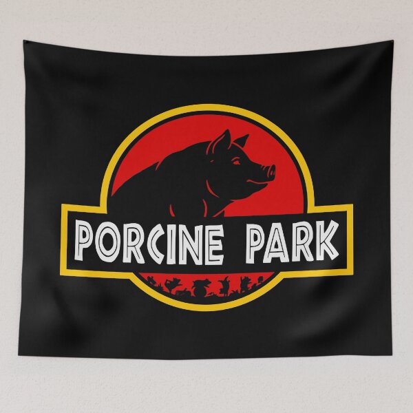 Item preview, Retroverse No.2 Porcine Park  Funny Pig Parody designed and sold by NO BEAVER NO PUNK.
