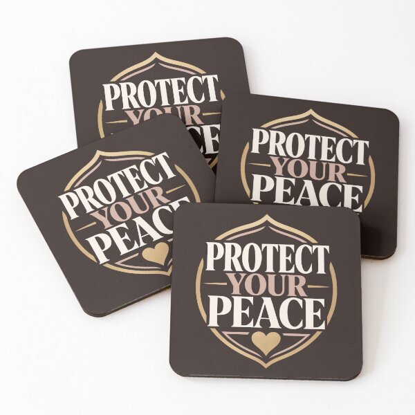 Item preview, Protect Your Peace Soft Life Self Care Quote designed and sold by CosmicQuietStudio.