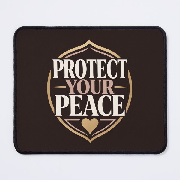 Item preview, Protect Your Peace Soft Life Self Care Quote designed and sold by CosmicQuietStudio.