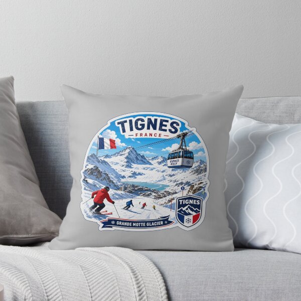 Item preview, Tignes Ski France Skiing Alps Espace Killy Sticker TShirt 04 designed and sold by OuterShellUK.