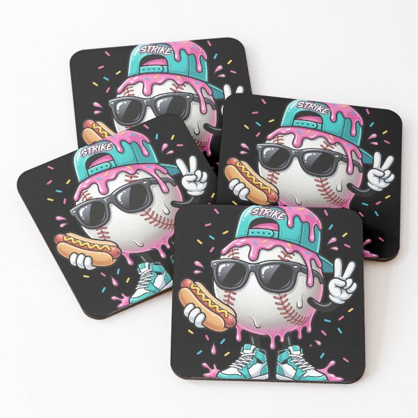 Item preview, Cool Baseball Character with Hot Dog and Frosting Detail designed and sold by JacintKuphal.