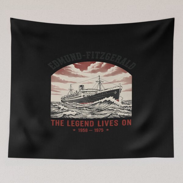 Item preview, Edmund Fitzgerald Ship Legend Lives On 1958 1975 designed and sold by Leonelpinkaf.