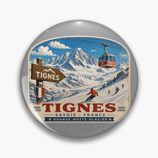 Artikelvorschau, Tignes Ski France Skifahren Alpen Espace Killy Aufkleber TShirt 05 entworfen und verkauft von OuterShellUK.