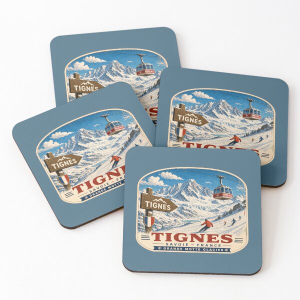 Item preview, Tignes Ski France Skiing Alps Espace Killy Sticker TShirt 05 designed and sold by OuterShellUK.