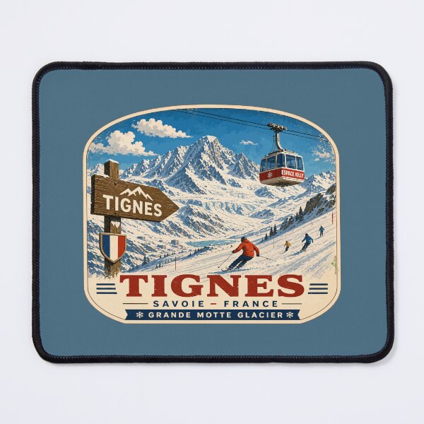 Item preview, Tignes Ski France Skiing Alps Espace Killy Sticker TShirt 05 designed and sold by OuterShellUK.