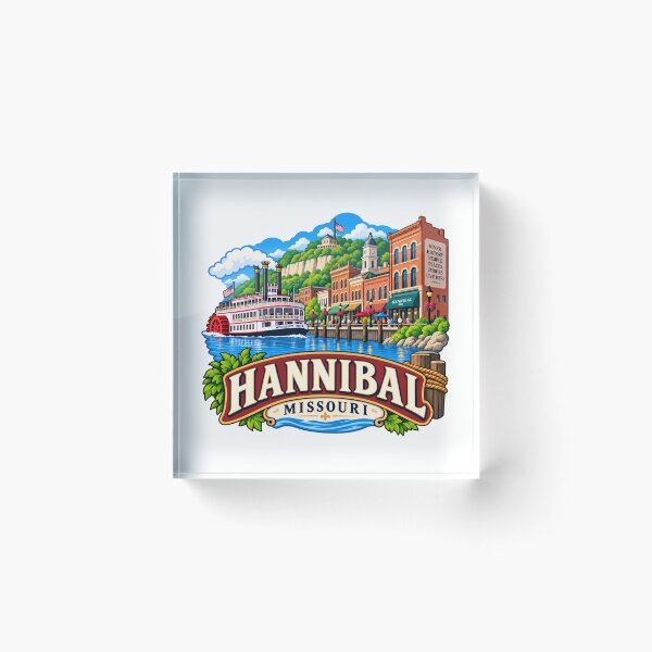 Item preview, Hannibal, Missouri - Mississippi River Port Town designed and sold by Myra365Art.