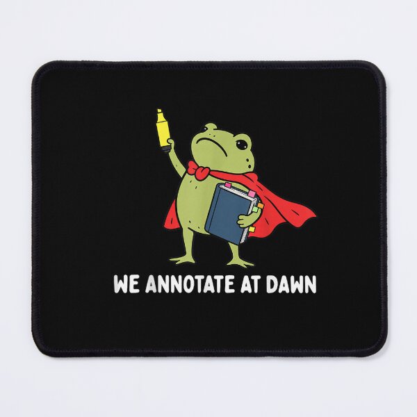 Item preview, We Annotate At Dawn English Teacher Funny Frog Reader designed and sold by marlo-quade.
