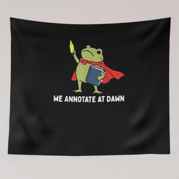 Item preview, We Annotate At Dawn English Teacher Funny Frog Reader  designed and sold by marlo-quade.