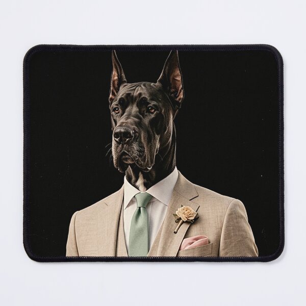 Item preview, Elegant Portrait of a Great Dane in a Vintage Suit designed and sold by MaxPhoto67.
