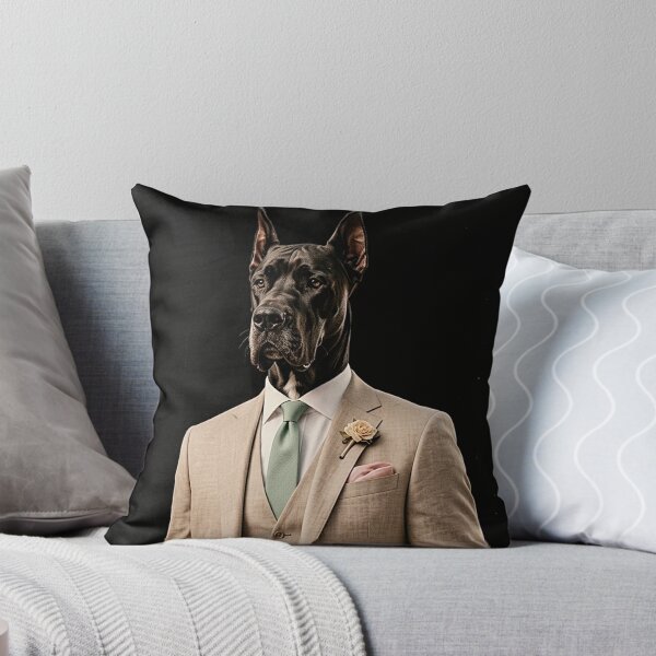 Item preview, Elegant Portrait of a Great Dane in a Vintage Suit designed and sold by MaxPhoto67.