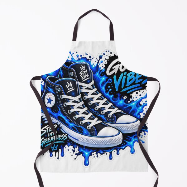 Item preview, Good Vibes Blue Splash Sneakers Urban Streetwear Aesthetic Sticker designed and sold by PRIME4YOU.