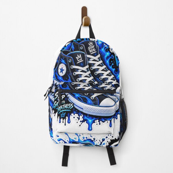 Item preview, Good Vibes Blue Splash Sneakers Urban Streetwear Aesthetic Sticker designed and sold by PRIME4YOU.