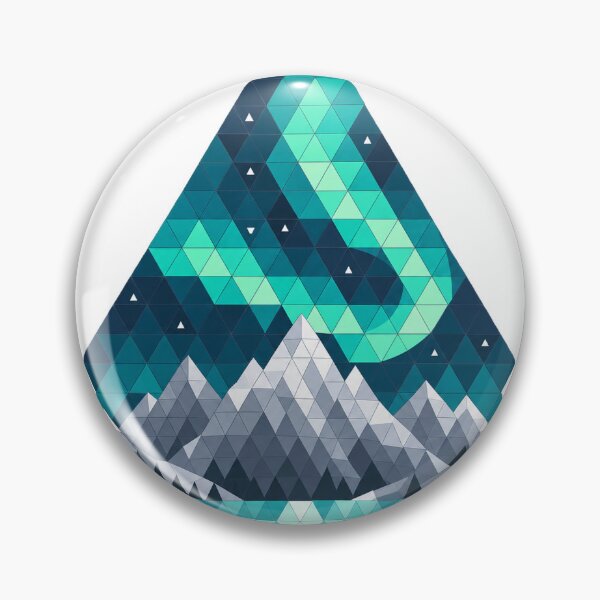Item preview, Northern Lights over Bergen in the polygon triangle designed and sold by LongIslandDesgn.