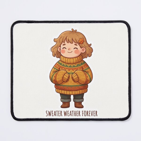 Item preview, Sweater Weather Forever Cute Autumn Sticker designed and sold by Cerys-GS.