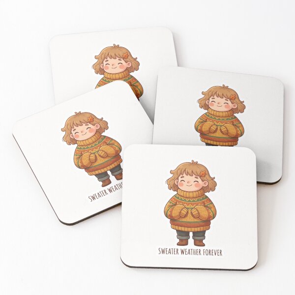 Item preview, Sweater Weather Forever Cute Autumn Sticker designed and sold by Cerys-GS.