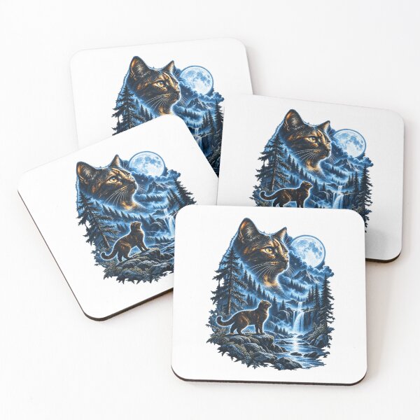Item preview, Tortoiseshell Cat Howling At Moon Celestial Parody Design designed and sold by EmmaSchaffer1.