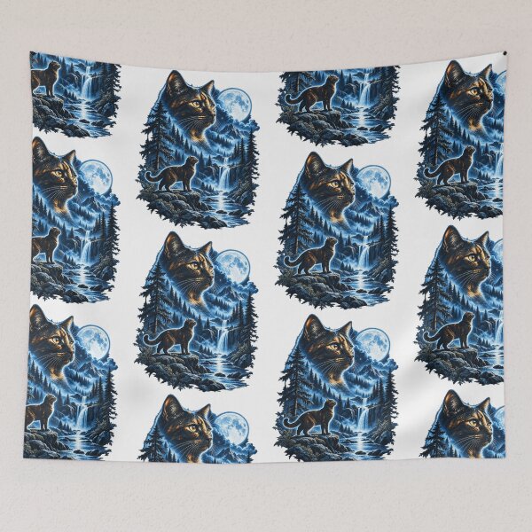 Item preview, Tortoiseshell Cat Howling At Moon Celestial Parody Design designed and sold by EmmaSchaffer1.