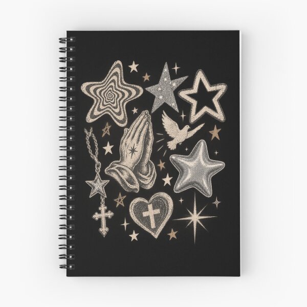 Item preview, Vintage Star Praying Hands Cross Collage Soft Metal Grunge Graphic designed and sold by Yellowriversss.