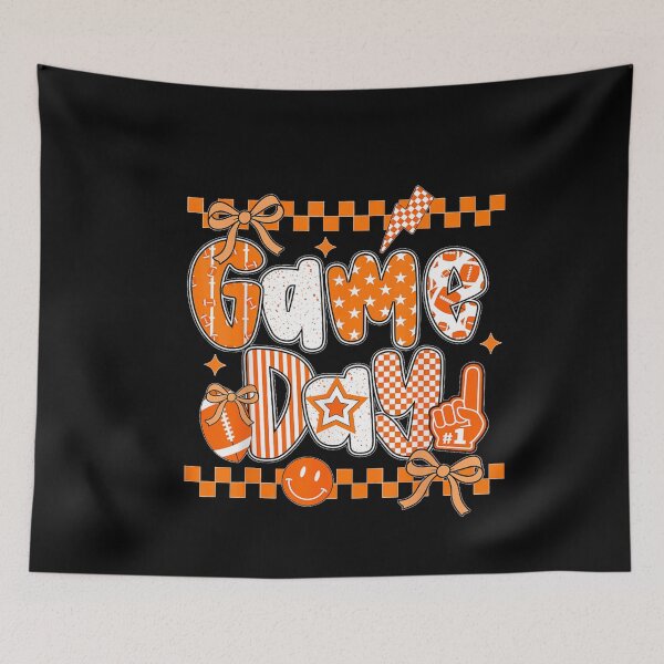 Item preview, Preppy Game Day Football Girly Bow Team Spirit Girls Orange  designed and sold by ObukiLantara.