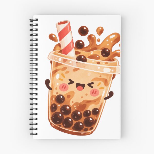 Aperçu de l'œuvre Thé aux perles Boba Kawaii joyeux créée et vendue par LongIslandDesgn.