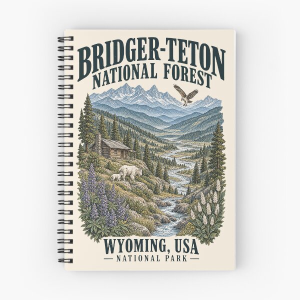 Item preview, Bridger-Teton National Forest, Wyoming, USA [Vintage Illustration] designed and sold by elektronen.