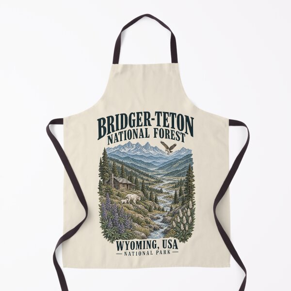 Item preview, Bridger-Teton National Forest, Wyoming, USA [Vintage Illustration] designed and sold by elektronen.